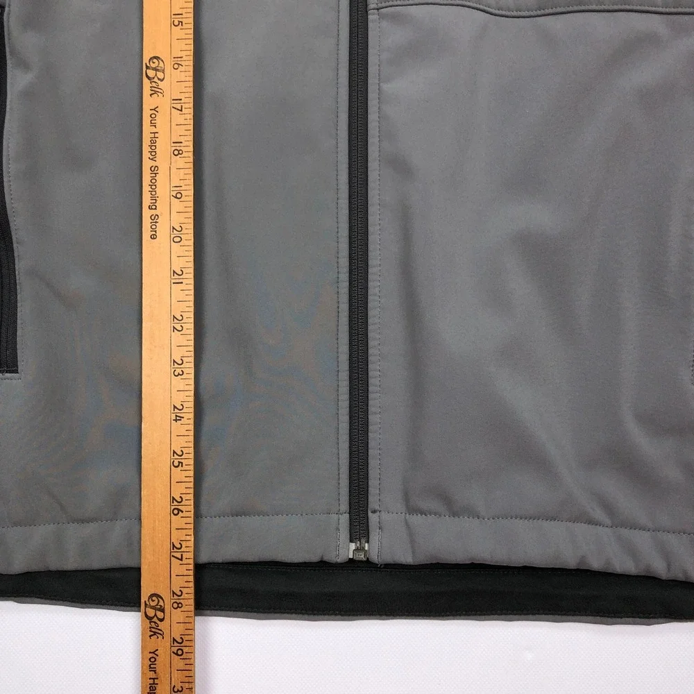 The North Face Apex Bionic Softshell Jacket Mens Large Grey Black Full Zip